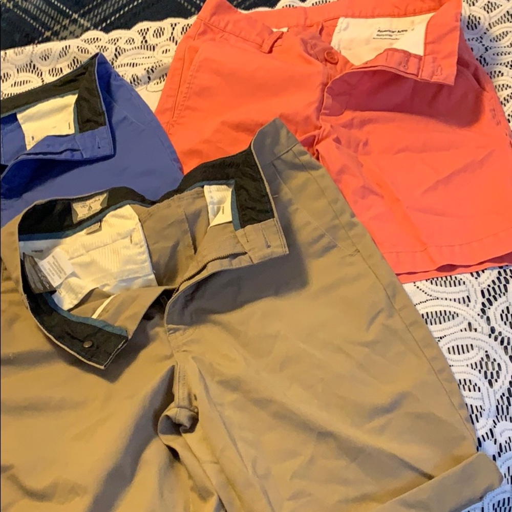 3 pairs of Spring shorts.